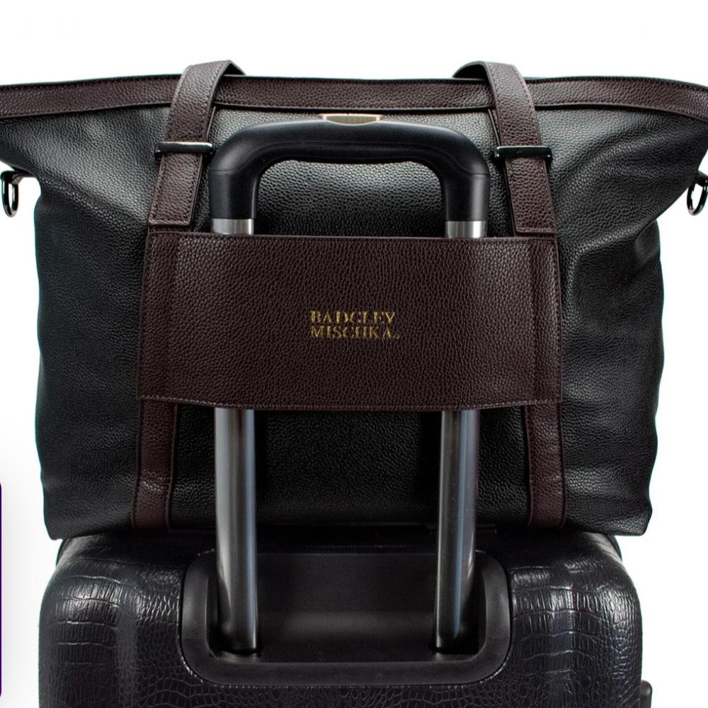 Badgley Mischka Anna XL Vegan Leather Weekender Duffel Bag